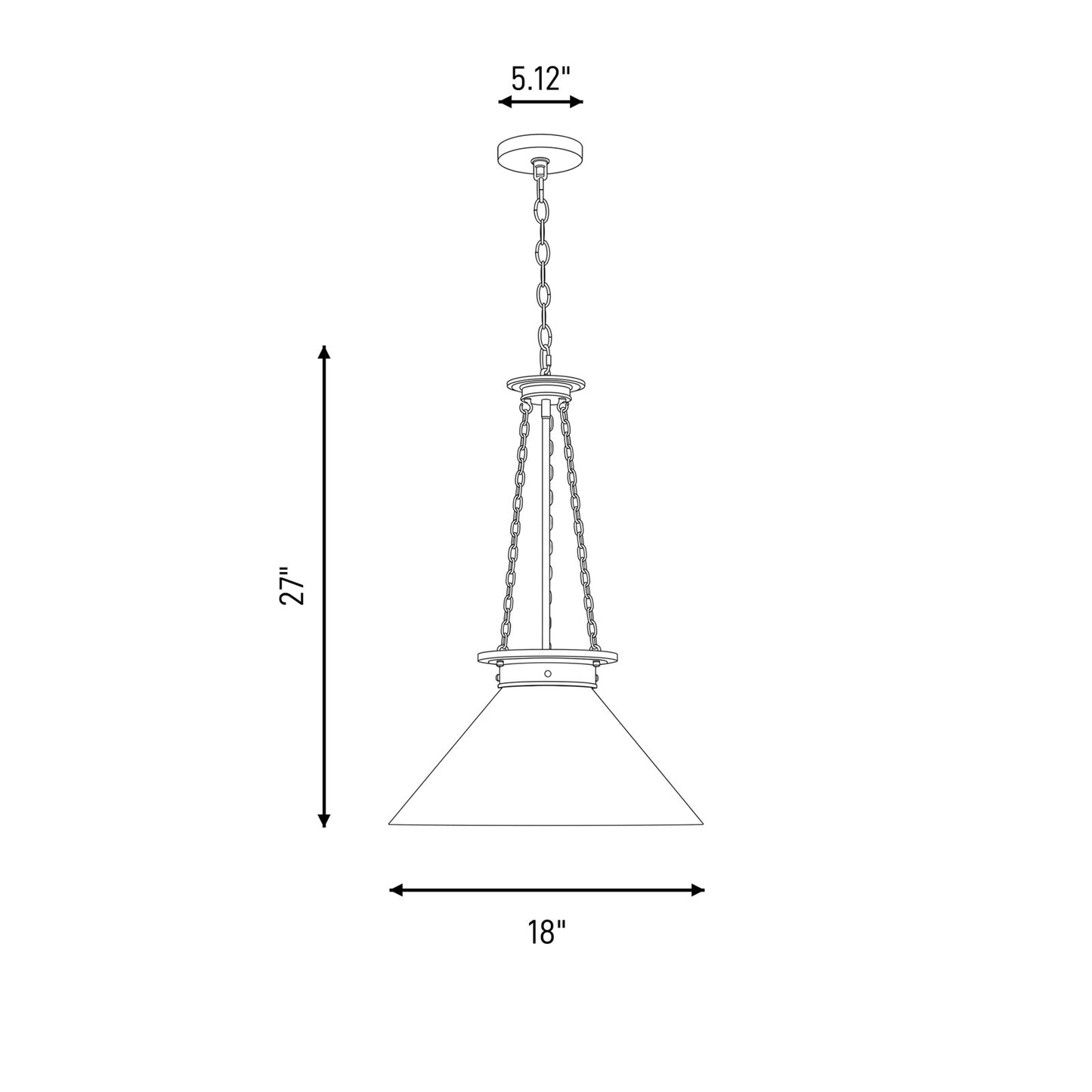 1 Light Pendant, Warm Brass