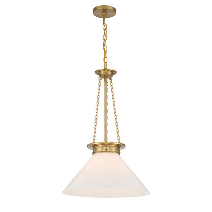 1 Light Pendant, Warm Brass