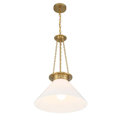 1 Light Pendant, Warm Brass