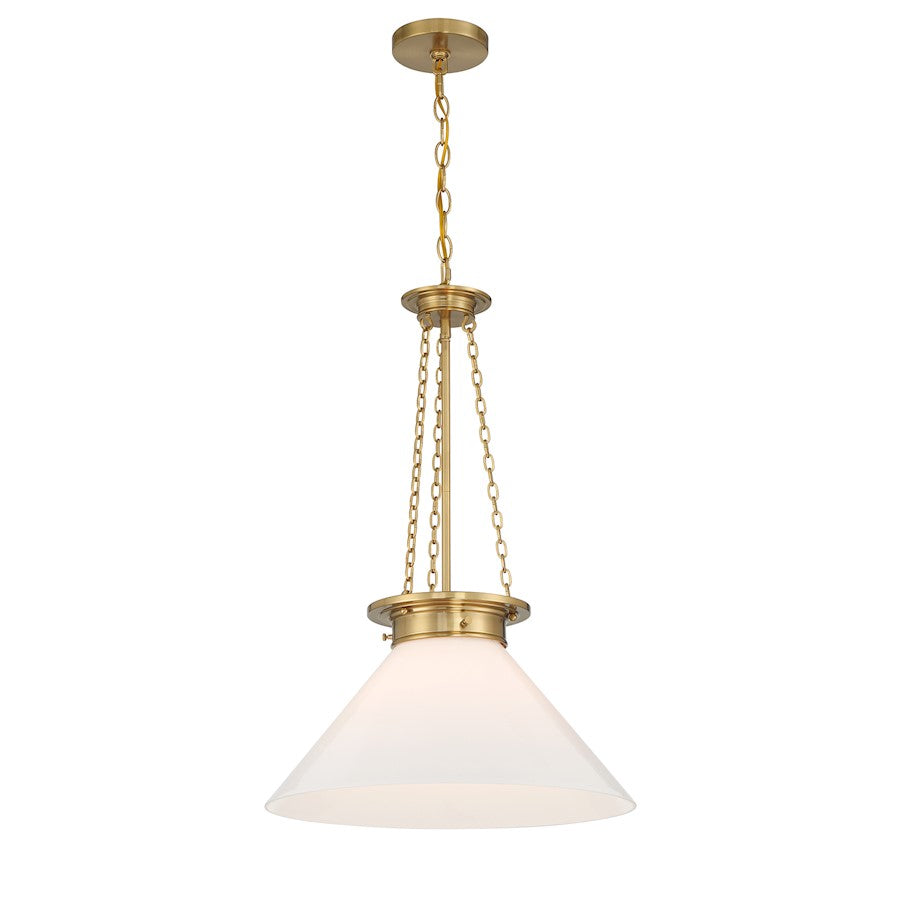 1 Light Pendant, Warm Brass