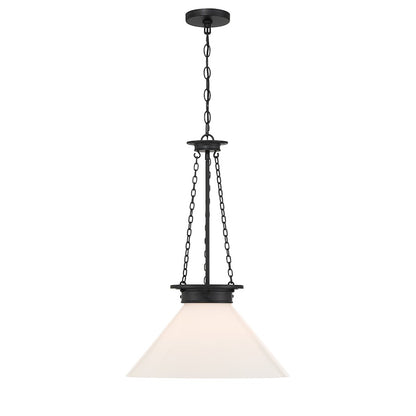 1 Light Pendant, Matte Black