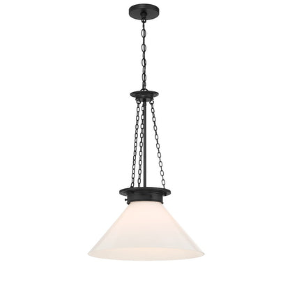 1 Light Pendant, Matte Black