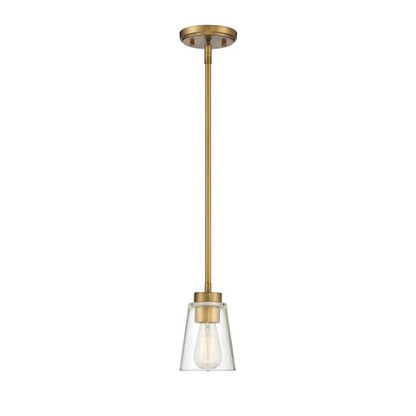 1 Light Mini Pendant, Warm Brass