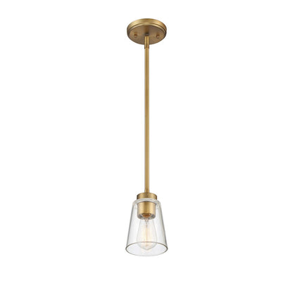 1 Light Mini Pendant, Warm Brass