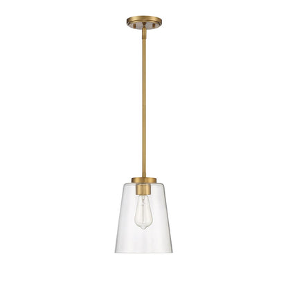 1 Light Pendant, Warm Brass