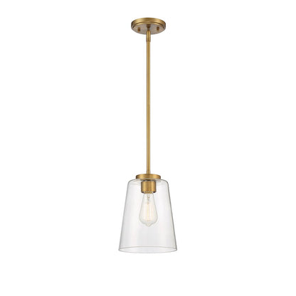 1 Light Pendant, Warm Brass