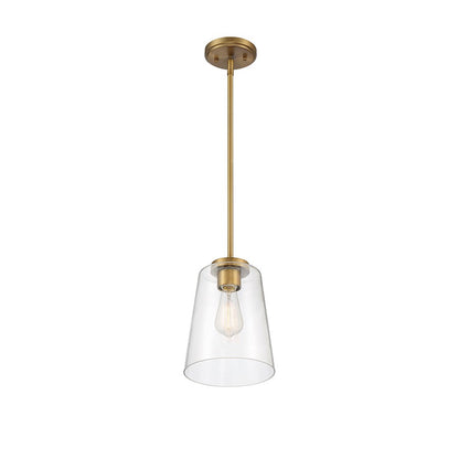 1 Light Pendant, Warm Brass