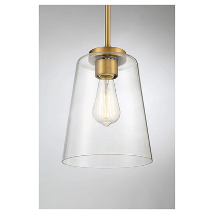 1 Light Pendant, Warm Brass