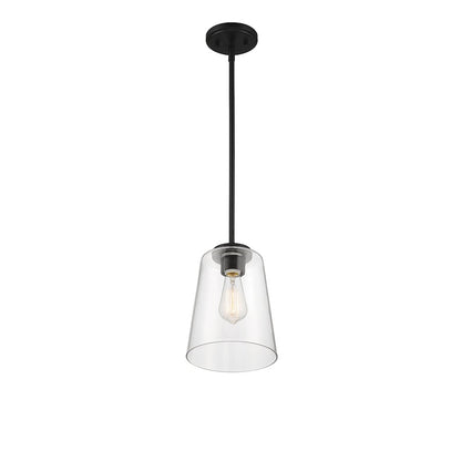 1 Light Pendant, Matte Black