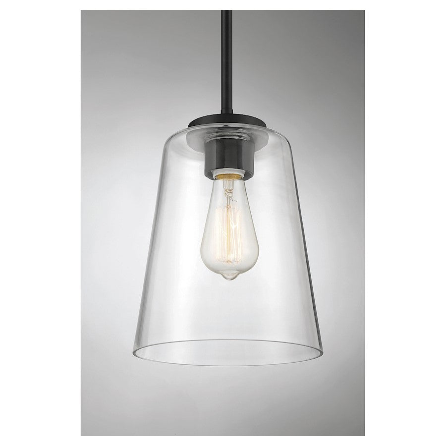 1 Light Pendant, Matte Black