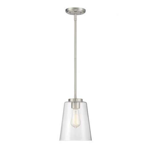 1 Light Pendant, Satin Nickel