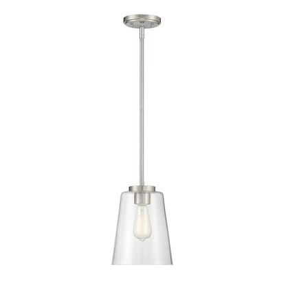 1 Light Pendant, Satin Nickel