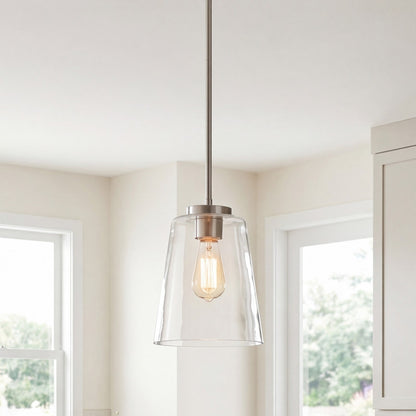 1 Light Pendant, Satin Nickel
