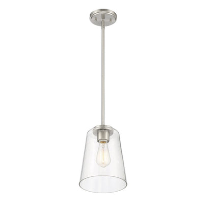 1 Light Pendant, Satin Nickel