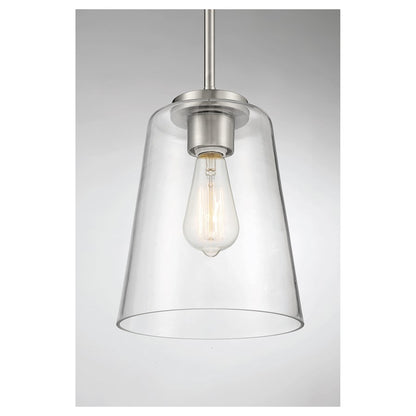 1 Light Pendant, Satin Nickel