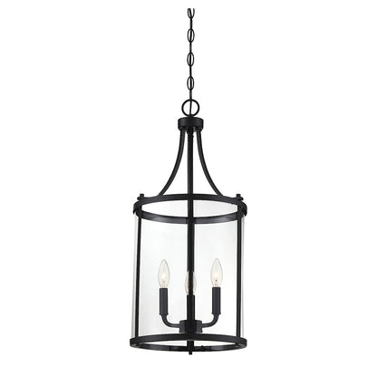 3 Light Pendant, Black