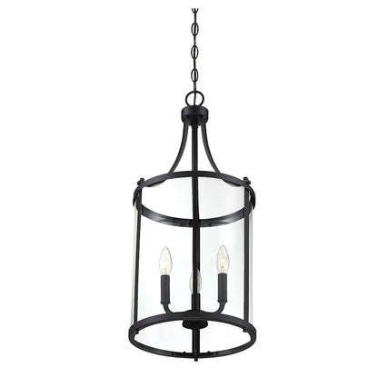 3 Light Pendant, Black