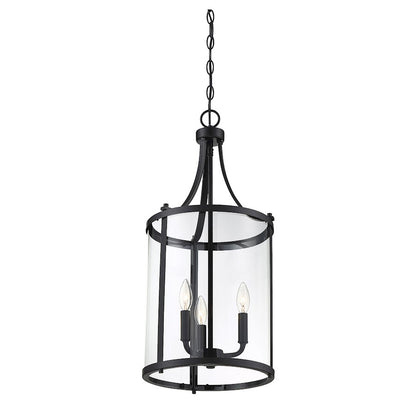 3 Light Pendant, Black