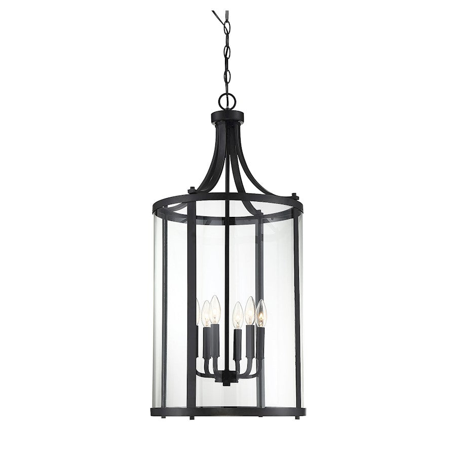 Savoy House Penrose 6-Light Pendant, Black - 7-1041-6-BK