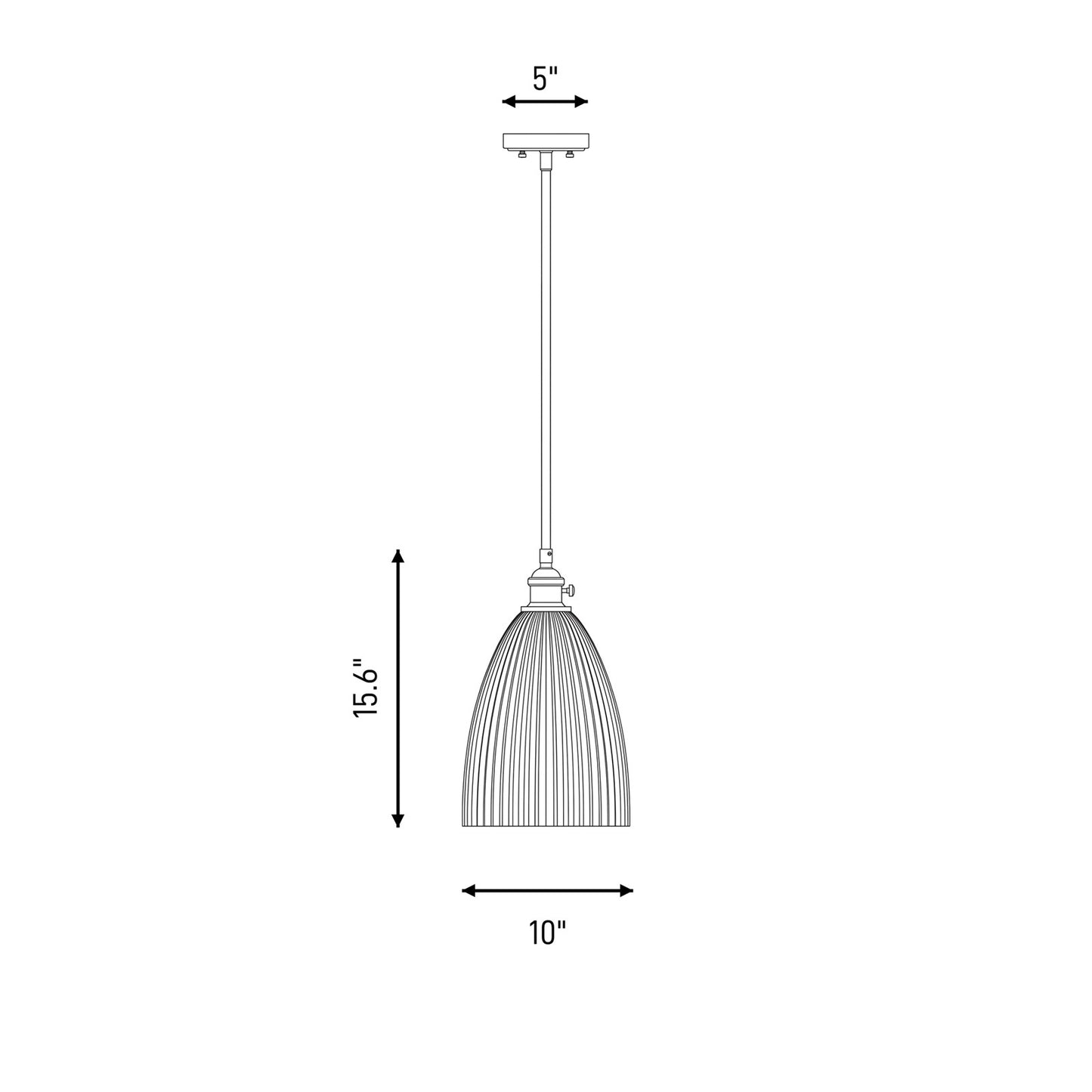 Savoy House Essentials Baldwin 1Lt Pendant, Brass/White
