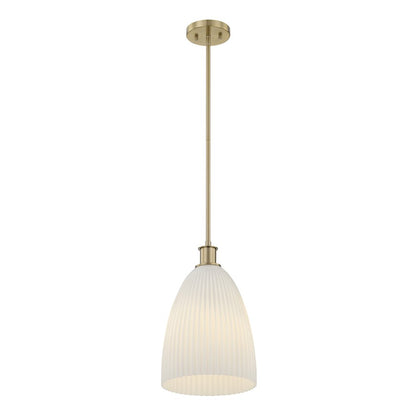 Savoy House Essentials Baldwin 1Lt Pendant, Brass/White