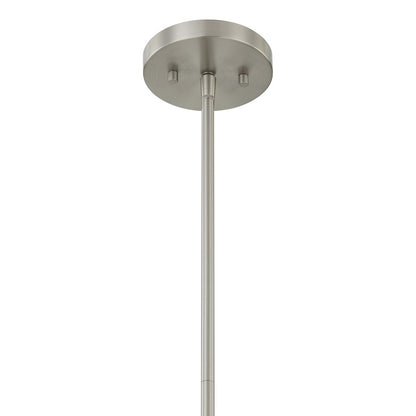 Savoy House Essentials Baldwin 1Lt Pendant, Nickel/White