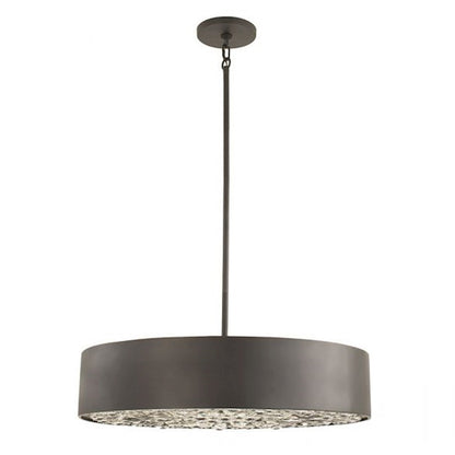 6 Light Pendant, Black Cashmere
