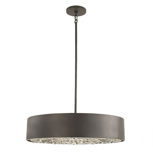 6 Light Pendant, Black Cashmere