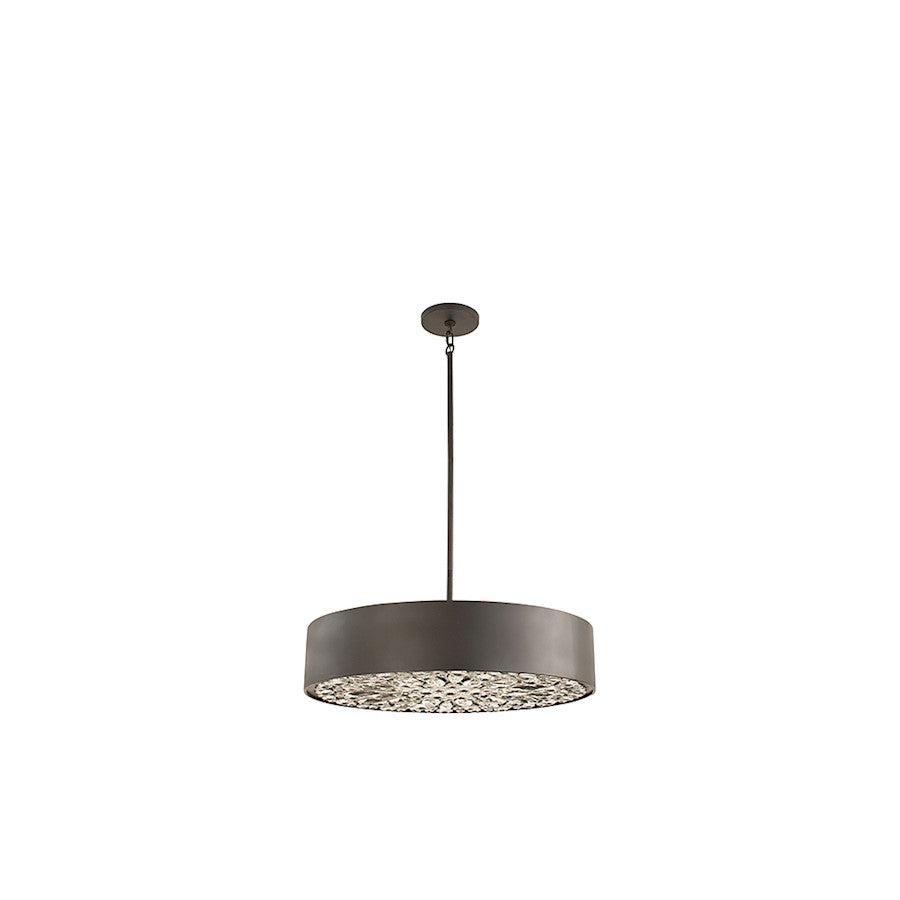 6 Light Pendant, Black Cashmere