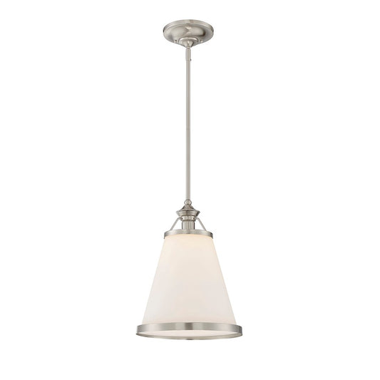 Savoy House Ashmont 1-Light Pendant, Satin Nickel - 7-130-1-SN