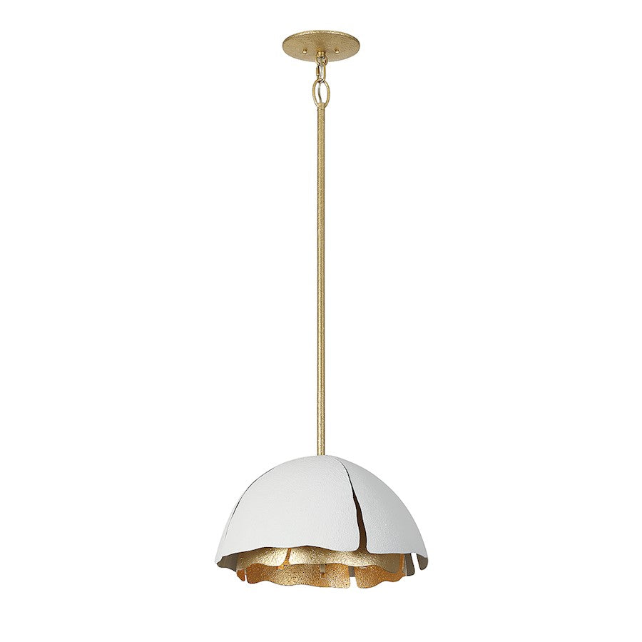 Pendant, Cavalier Gold/Royal White