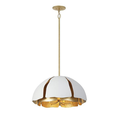 Pendant, Cavalier Gold/Royal White