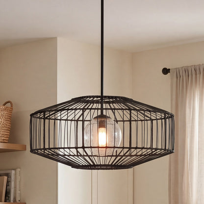 1 Light Pendant, Matte Black