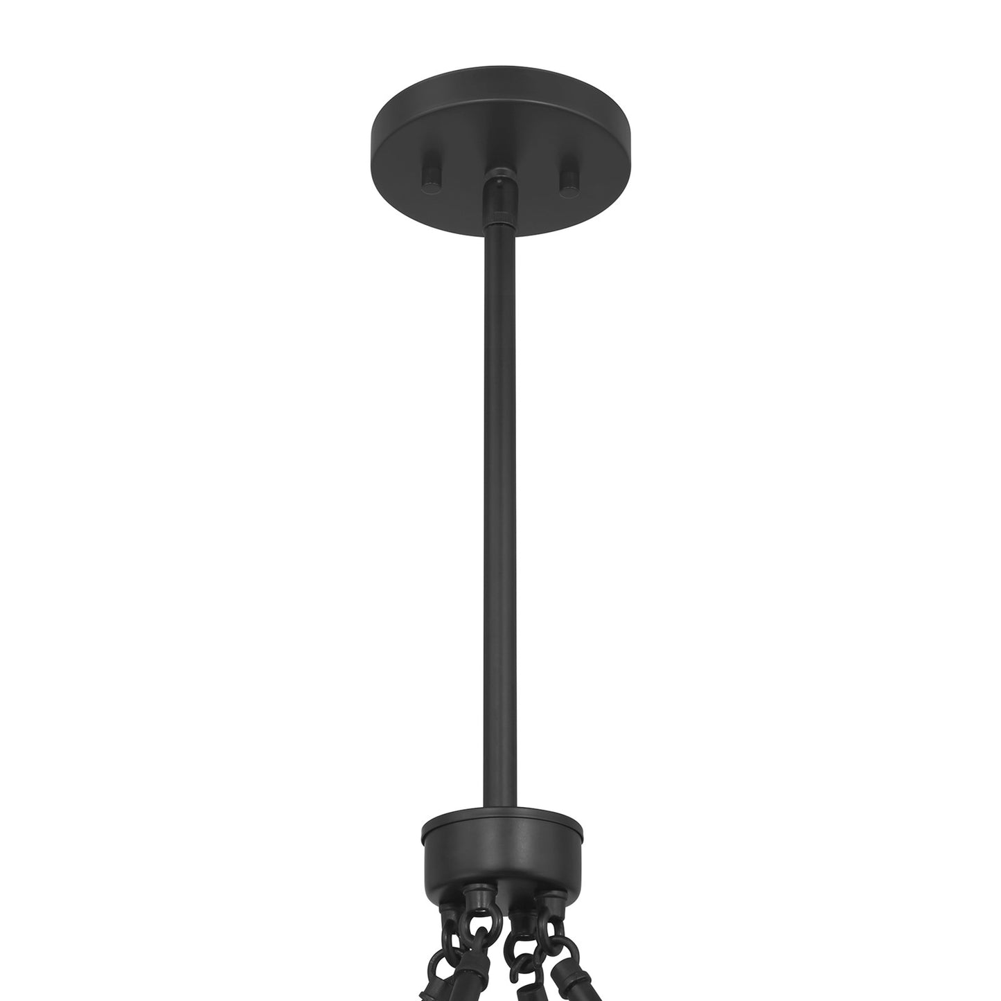 Savoy House Chalfont 30in 4-Light Pendant | Classic & Traditional Matte Black and Faux Alabaster | Dining Room & Kitchen Island | 30 in | Model 7-1451-4-89