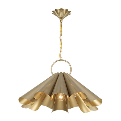 Savoy House Vinton 26in 3-Light Pendant | Maximalist Noble Brass Metal | Dining Room & Kitchen Island | 26 x 26 x 15 in | Model 7-1599-3-127