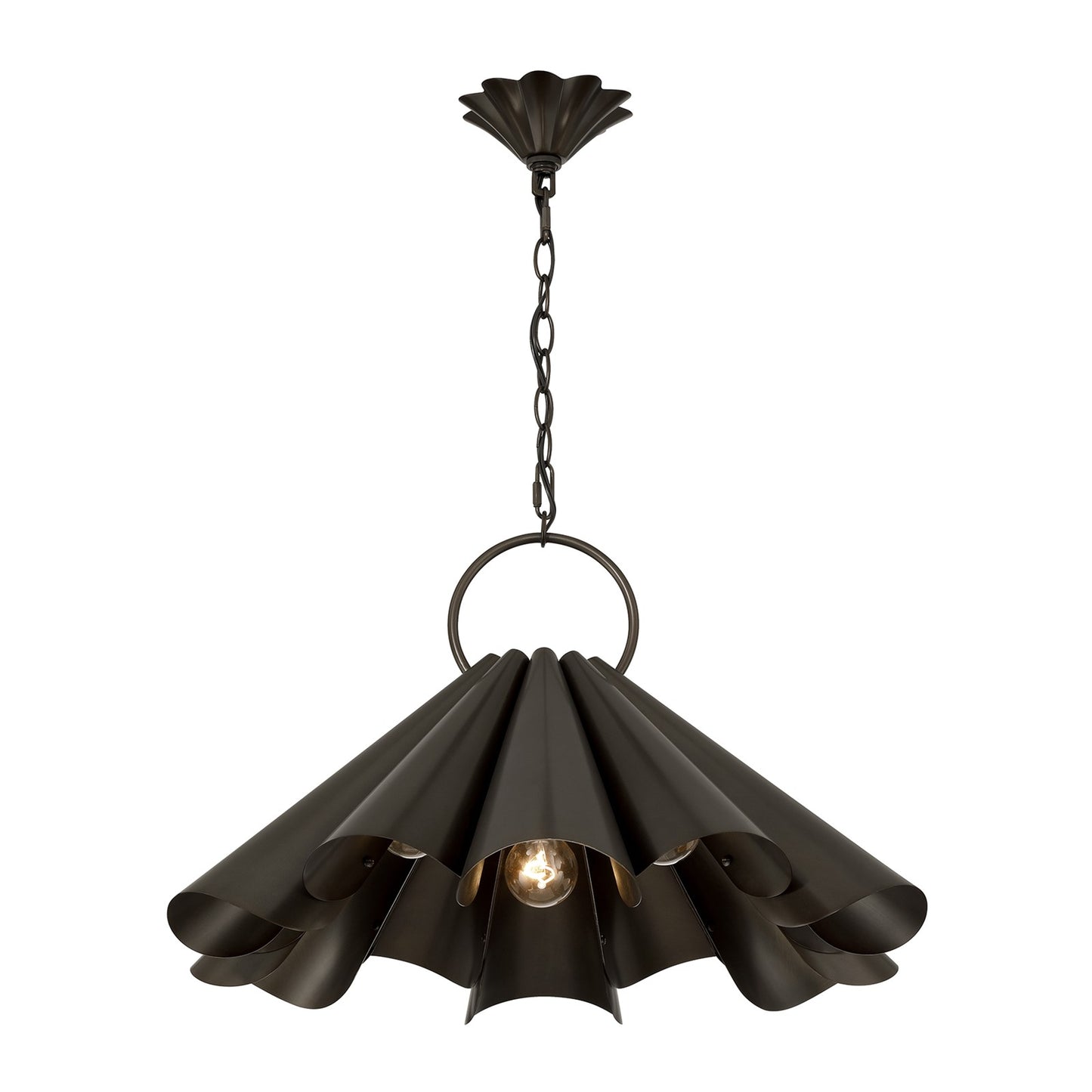 Savoy House Vinton 26in 3-Light Pendant | Maximalist Medici Bronze Metal | Dining Room & Kitchen Island | 26 x 26 x 15 in | Model 7-1599-3-345