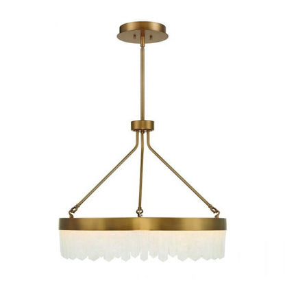 1 Light Pendant, Brass/Natural