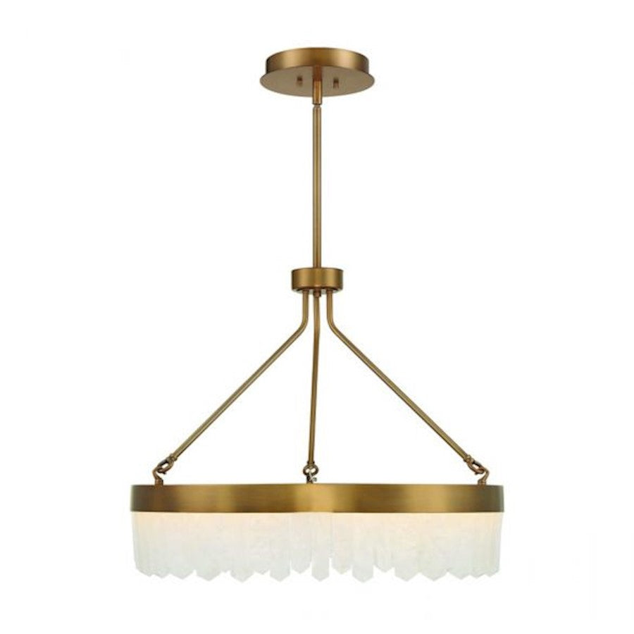 1 Light Pendant, Brass/Natural