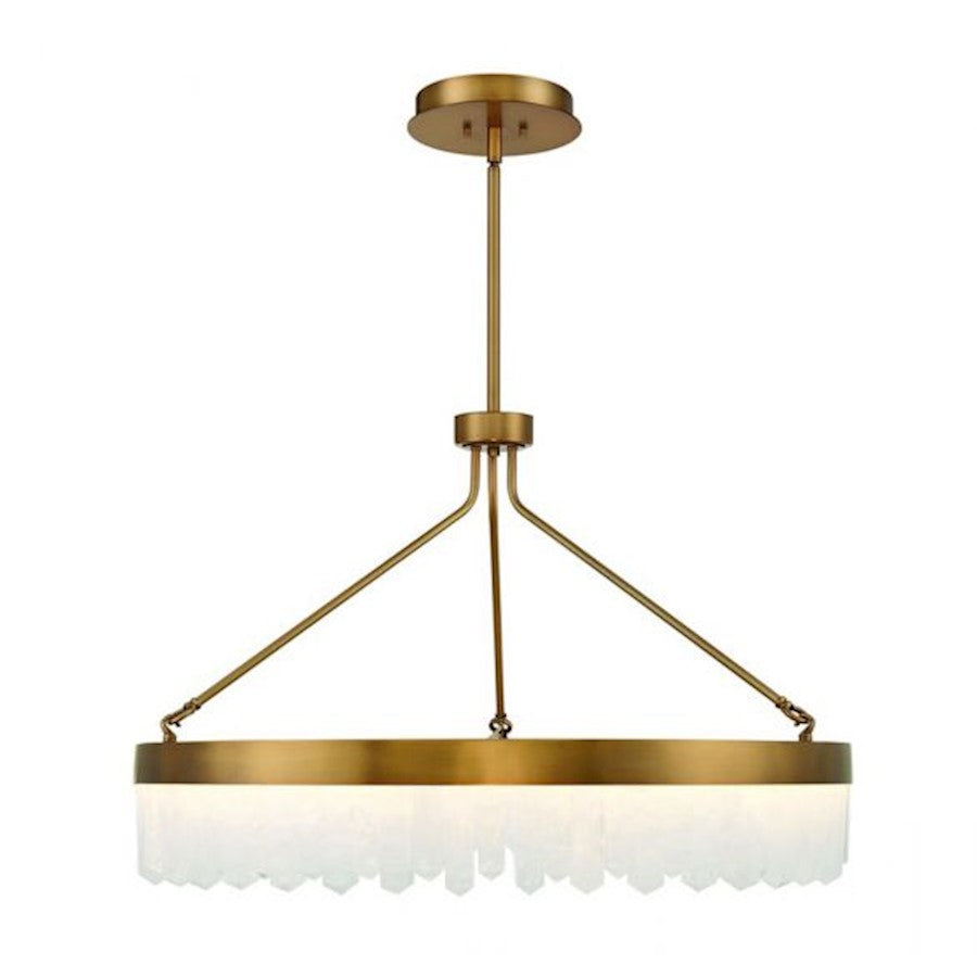 1 Light Pendant, Brass/Natural