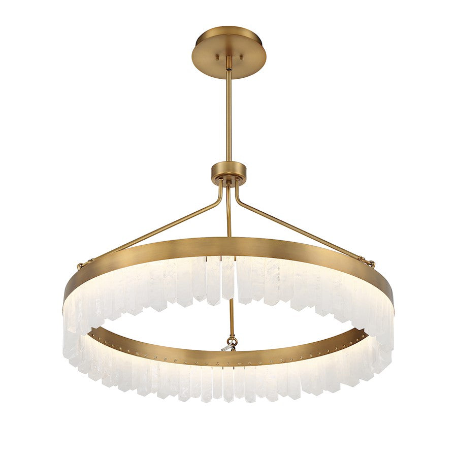 LED 34" Pendant, Warm Brass