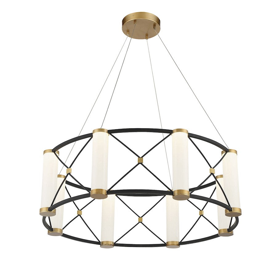 8 Light LED Pendant, Black