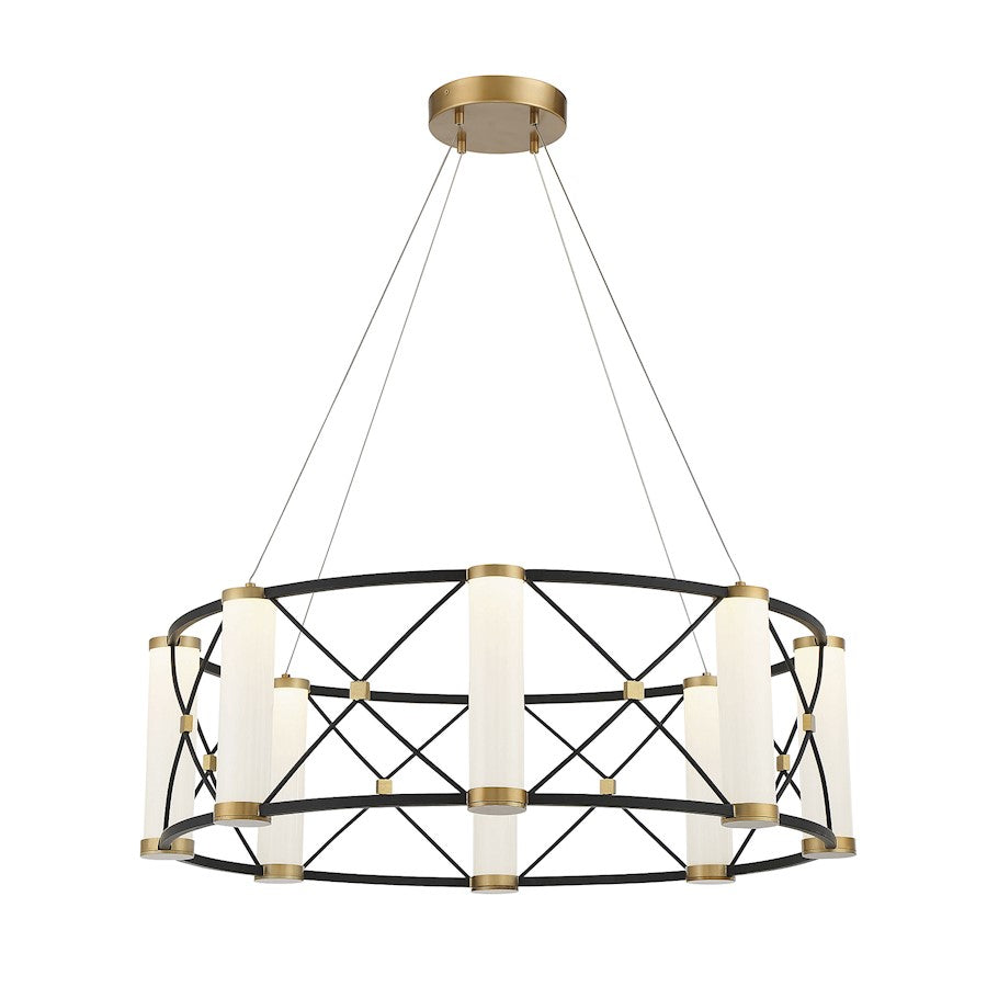 8 Light LED Pendant, Black