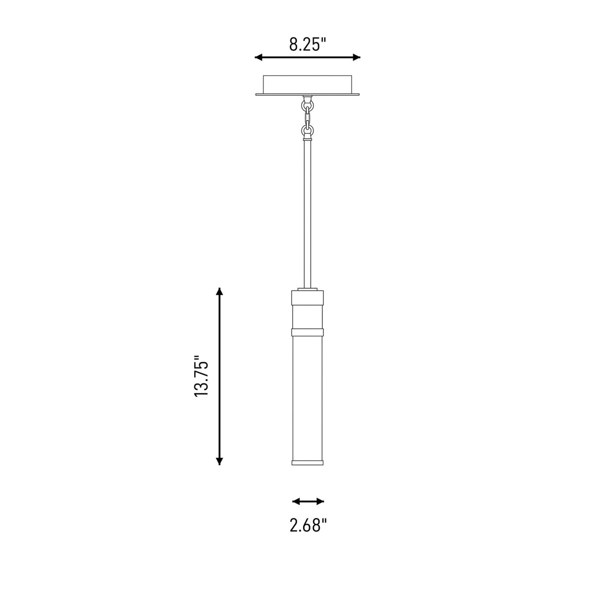 LED Mini Pendant, Matte Black