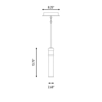 LED Mini Pendant, Matte Black
