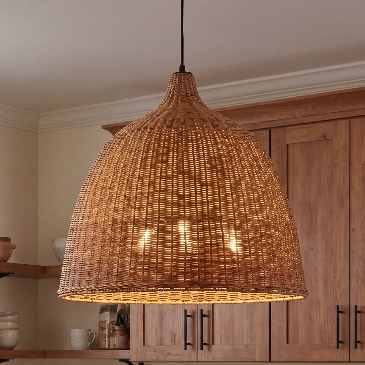 3 Light Pendant, Café