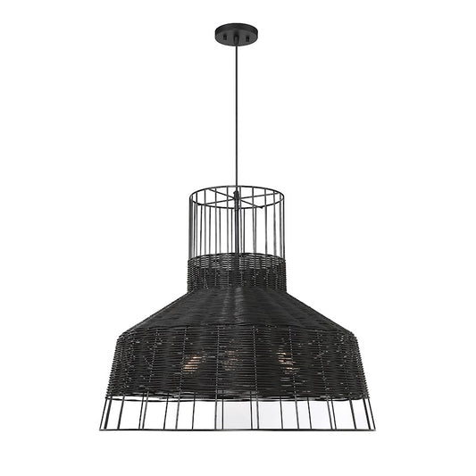 3 Light Pendant, Matte Black