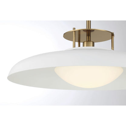 1 Light Pendant, White