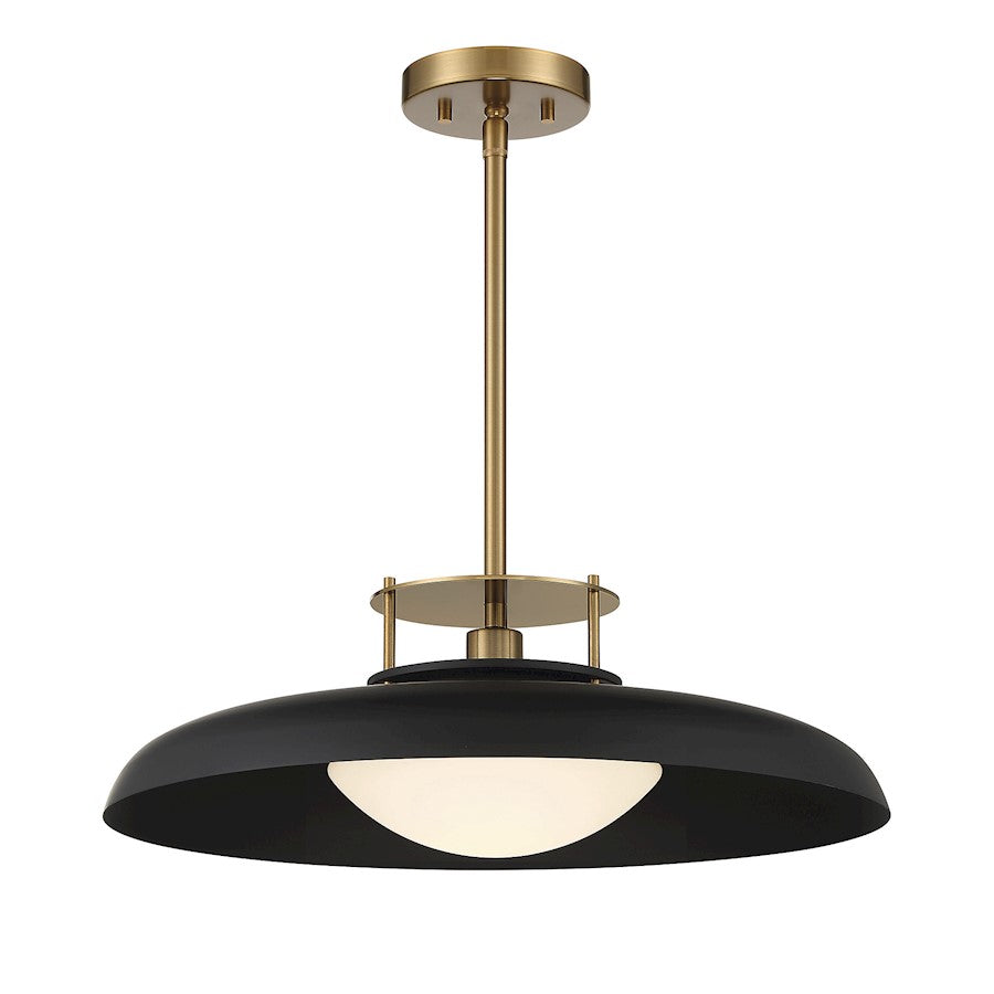 1 Light Pendant, Matte Black