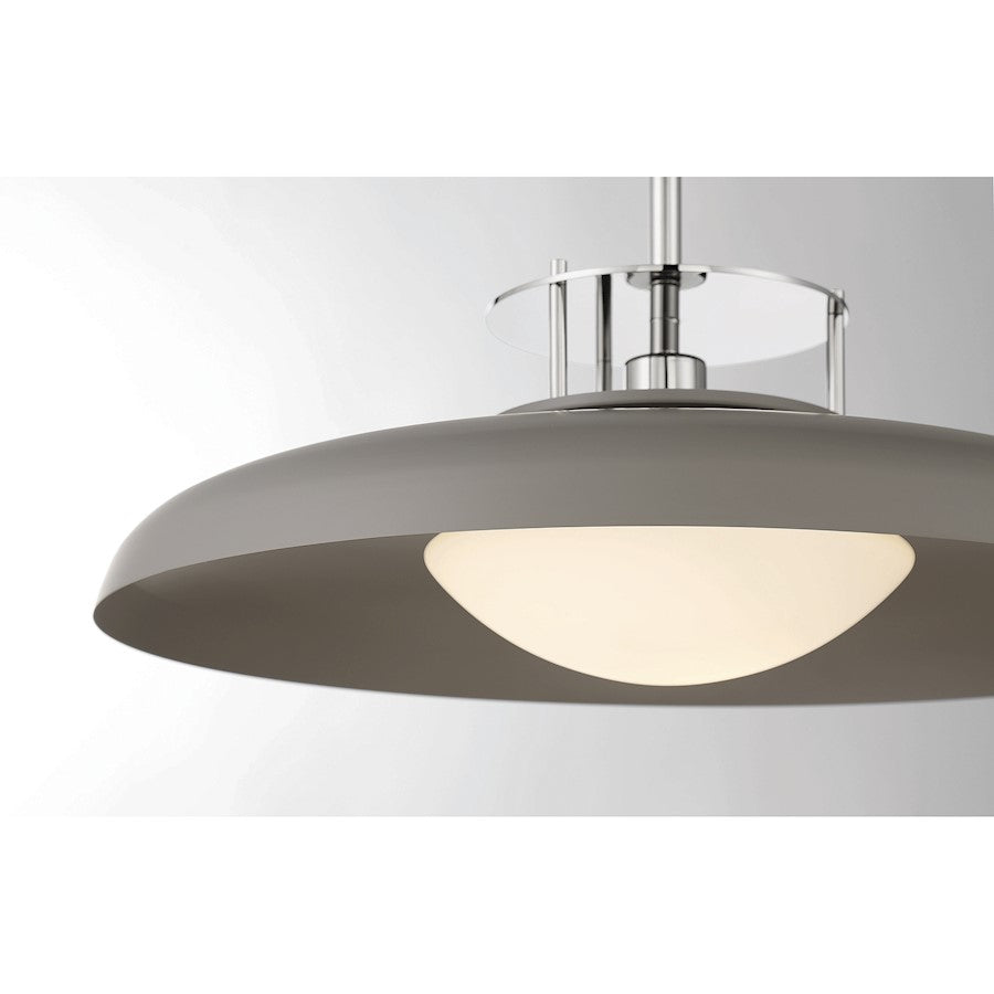 1 Light Pendant, Gray