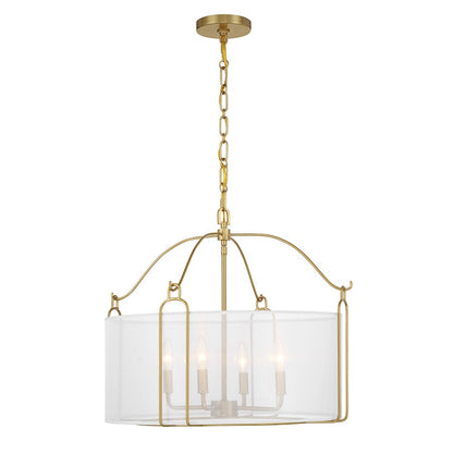 Savoy House Ashlay 4 Light Pendant, Warm Brass - 7-1693-4-322